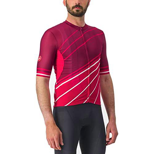 CASTELLI Speed Strada Jersey T-Shirt, Bordeaux/Persian Red, L Men's