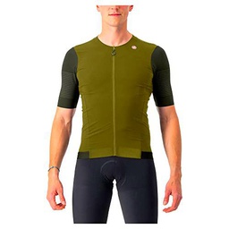 CASTELLI Premio Black Jersey T-Shirt, Avocado Green/Deep Green, M Men's