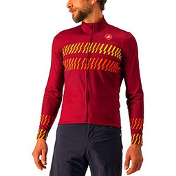 CASTELLI 4522500-421 Unlimited TH Jersey Sweatshirt Hombre Bordeaux/Goldenrod Tamaño XXL