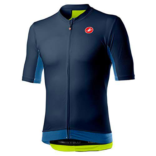 castelli Ventaja Jersey Camiseta Larga, Hombres, Dark Blue/Light Steel, L