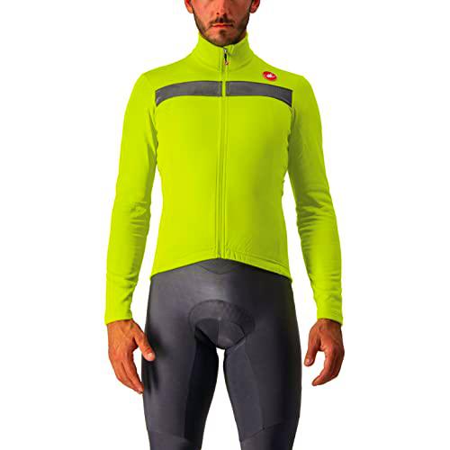 CASTELLI 4518511-383 Puro 3 Jersey FZ Sweatshirt Hombre Electric Lime/Silver Reflex Tamaño XXL