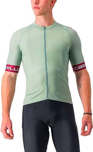 CASTELLI ENTRATA Vi Jersey T-Shirt, Defender Green/Bordeaux-Silver Gray, XS Men's