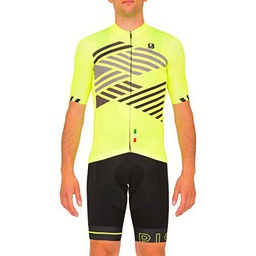 PISSEI Tempo Maillot, Hombre, Amarillo/Gris, XS