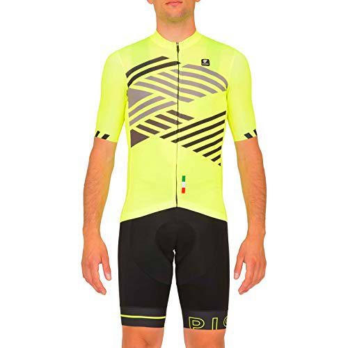 PISSEI Tempo Maillot, Hombre, Amarillo/Gris, XS