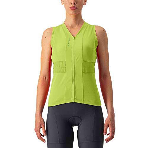 CASTELLI Anima 4 Sleeveless T-Shirt, Bright Lime/Absinthe, M Women's