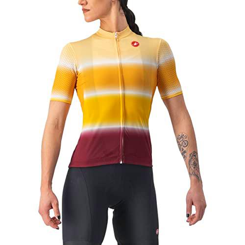 CASTELLI Dolce Jersey T-Shirt, Sand/Bordeaux, S Women's