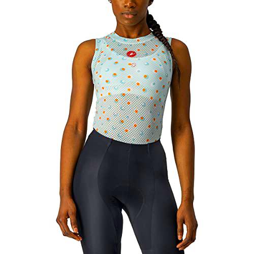 castelli Pro Mesh 3W Sleeveless Camiseta, Mujer, Light Acqua, L