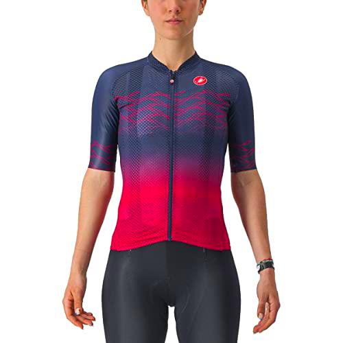 CASTELLI Climber's 2.0 W Jersey T-Shirt, Belgian Blue/Persian Red, XS Women's