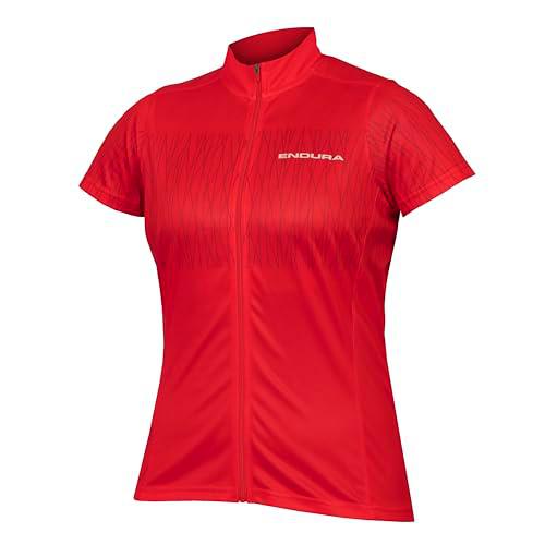 ENDURA Hummvee Ray Manga Corta Maillot para Mujer, Pomegranate, XL