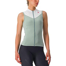 CASTELLI Solaris Sleeveless Jersey T-Shirt, Defender Green/Ivory, M Women's