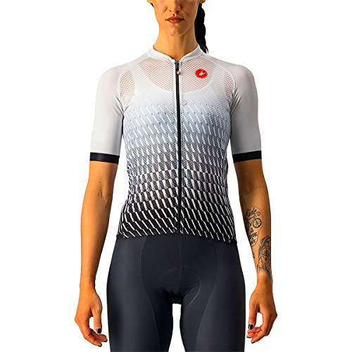 castelli Climber's 2.0W Jersey Camiseta, Mujer, White/Silver Gray-Light Black, L