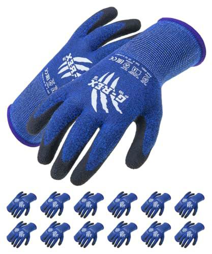 G-REX - F18 / Guantes de montaje/Talla 06, 12 pares/Azul/Guantes de montaje/Guantes de trabajo/de destreza y protección contra bajas temperaturas