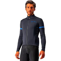 CASTELLI Fondo 2 Jersey FZ Sudadera, Light Black/Blue Reflex