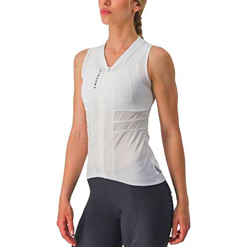 CASTELLI Anima 4 Sleeveless T-Shirt, Ivory/Light Black, M Women's