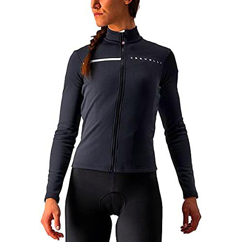 Castelli SINERGIA 2 Jersey FZ Sudadera, Mujer, Light Black/White, XS