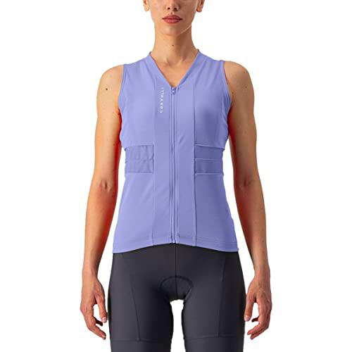 CASTELLI Anima 4 Sleeveless T-Shirt, Violet Mist/Ivory, S Women's