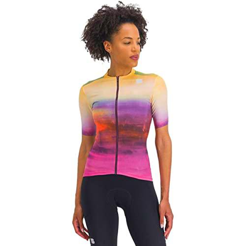 Sportful Flow SUPERG W JRS T-Shirt, Carmine Rose Yellow