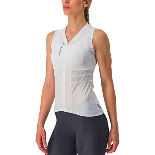 CASTELLI Anima 4 Sleeveless T-Shirt, Ivory/Light Black, S Women's