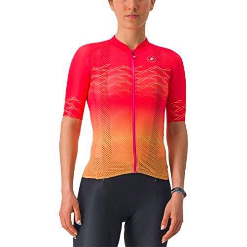 CASTELLI Climber's 2.0 W Jersey T-Shirt, Hibiscus/Soft Orange, M Women's