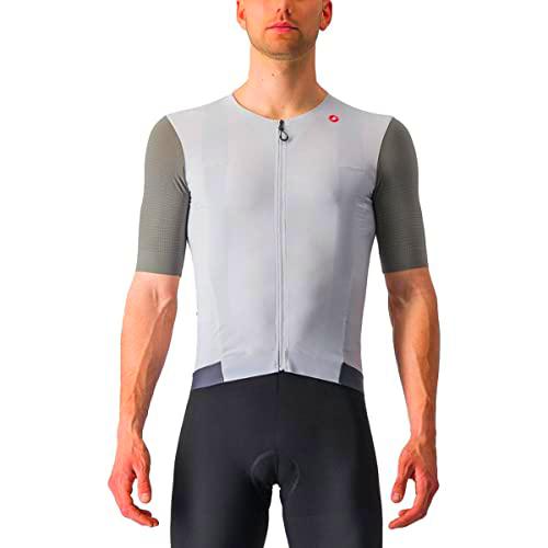 CASTELLI Premio Black Jersey T-Shirt, Silver Gray/Sedona Sage, XXL Men's