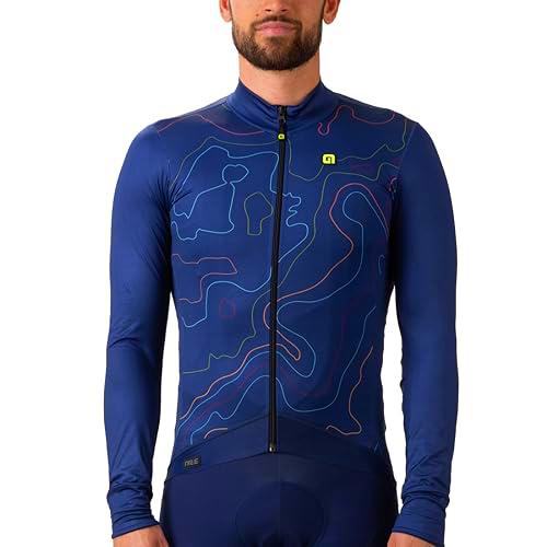 Alé Cycling Pr-e Top Jerseys de Manga Larga, Azul, L para Hombre