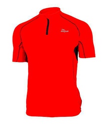 Rogelli Hombre Perugia Manga Corta Maillot Ciclismo Rojo/Negro, M