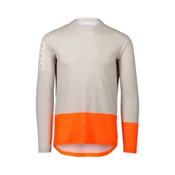 POC MTB Pure LS Jersey, Unisex Adulto, L, Granite Grey/Zink Orange