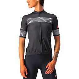 castelli Fénix Jersey Camiseta, Mujer, Light Black/White, XS