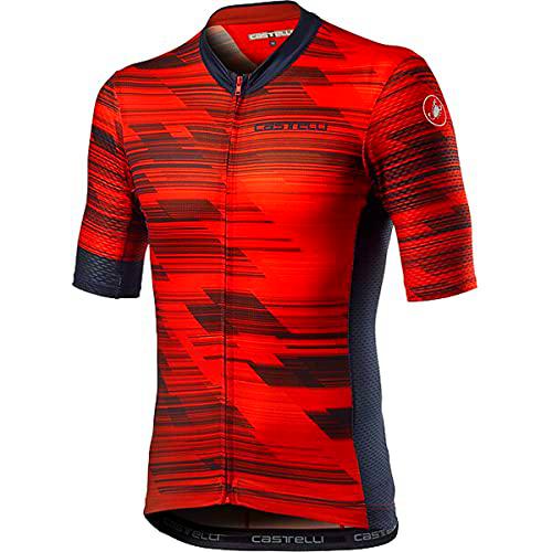 CASTELLI RAPIDO Jersey Camiseta, Red/Savile Blue, L para Hombre