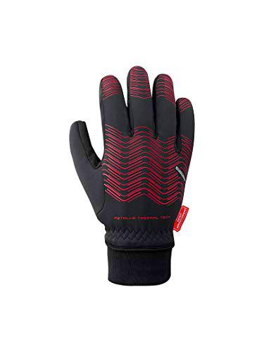 SHIMANO Guantes SH Windstopper, Unisex Adulto, Rojo, S