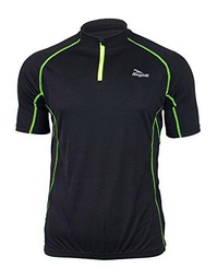 Rogelli Hombre Perugia Manga Corta Maillot Ciclismo-Negro/Amarillo, Medio