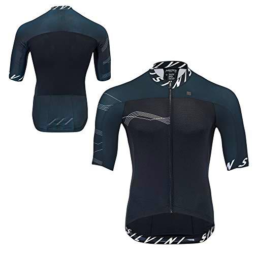 SILVINI - Camiseta de Ciclismo para Hombre de Manga Corta con Cremallera Completa