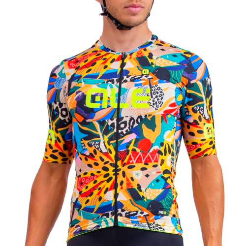 Alé Cycling Pr-e Kenia Camiseta de Manga Corta, Amarillo