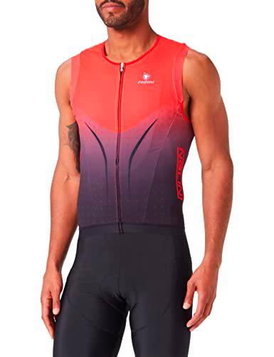 NALINI Tri Top Vest, Black Red, L Men's