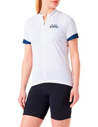 Odlo Mujer Camiseta de Ciclismo con Cremallera y Estampado Essentials