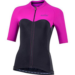 NALINI BASSUN Block Lady J T-Shirt, Black/Purple Sensitive 368, M Women's