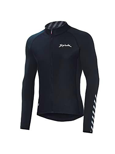 Spiuk Top Ten Windproof Maillot M/L, Hombres, Negro, XL