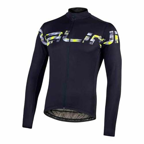 NALINI B0W Pista Jersey T-Shirt, Negro, M para Hombre