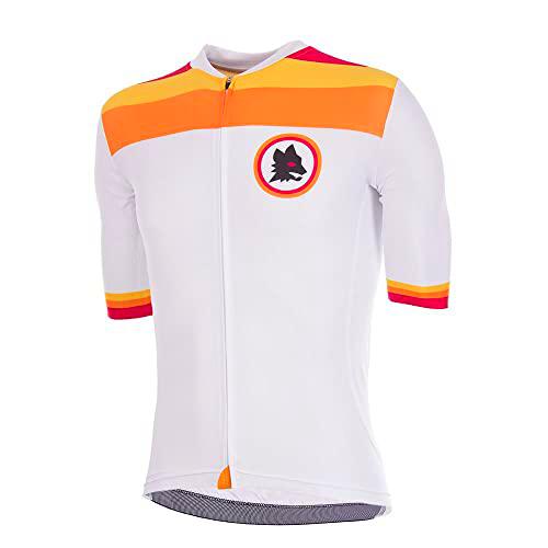 AS Roma Roma Maillot de Ciclismo, Blanco, XL para Hombre