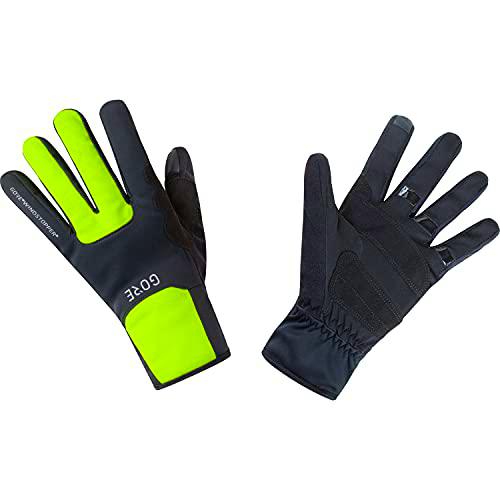 GOREWEAR Guantes M GORE WINDSTOPPER Thermo, Black/Neon Yellow, 6