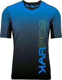 KARPOS Verve tee T-Shirt, Black/Indigo B./Green Fluo