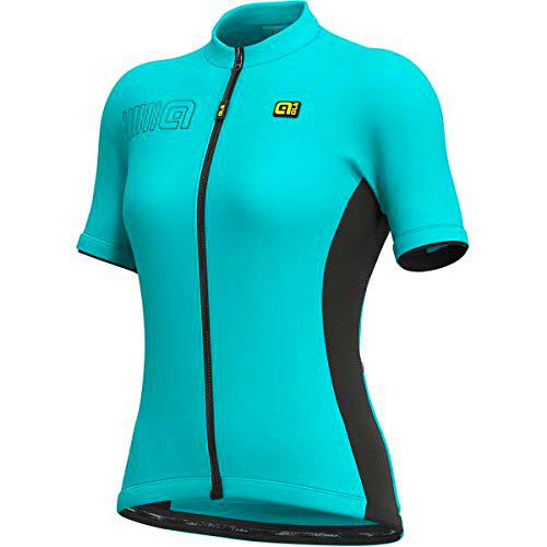 Ale SS Solid Block-Camiseta para Mujer, Azul Turquesa, L