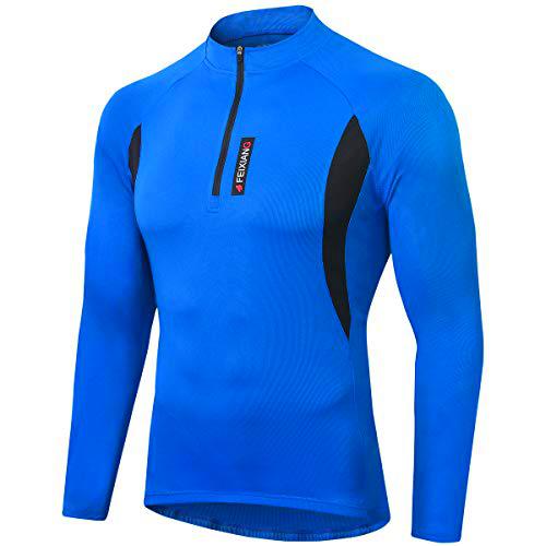 MEETWEE Maillot Ciclismo Hombre, Bicicleta De para Jersey Manga Larga Cómodo Respirable Secado Rápido