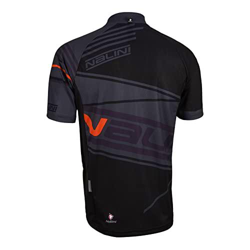 NALINI Track Jersey T-Shirt, Black/Black, L Men's