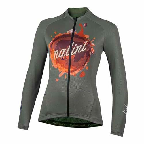 NALINI BASCOFFEE Lady Jersey T-Shirt, Green/Grey, S Women's