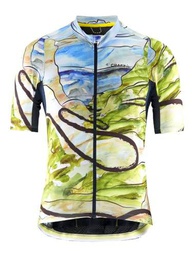 Craft ADV Endur Graphic Jersey M, Blaze/Free, Medium Hombres