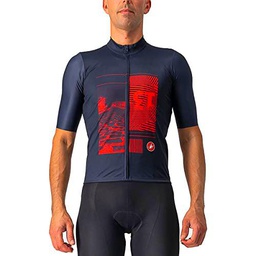 CASTELLI 13 Screen Jersey Sudadera, Saviles Azul/Rojo