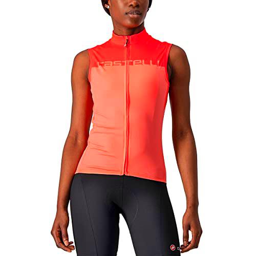 CASTELLI Velocissima Sless Sudadera, Mujer, Coral Flash/Rosa Brillante, XS