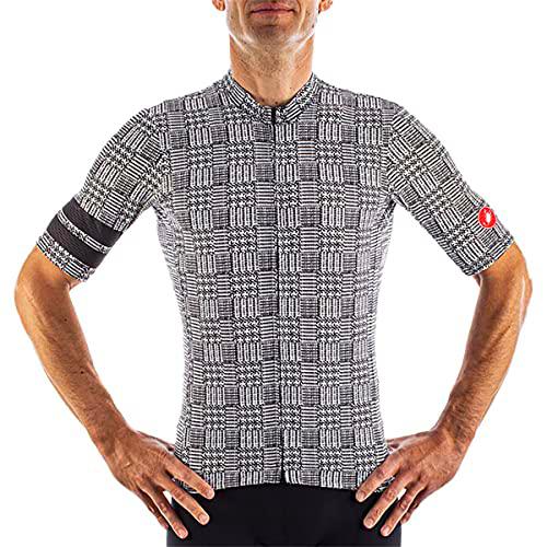 castelli Maison Jersey Camiseta, Hombre, Negro/Blanco, 3XL