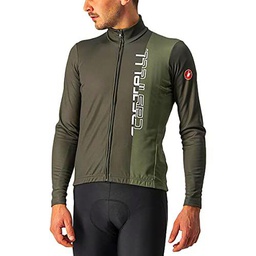 CASTELLI Hora Jersey FZ Túnica de enfermería, Military/Olive Green, XS Hombres